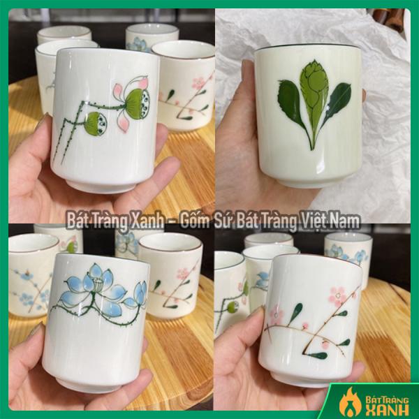 Cốc Sứ Uống NướcKhông Quai Uống Cà Phê, Trà Hoạ Tiết Vẽ Tay Men Kem Cốc Sứ Uống NướcKhông Quai Uống Cà Phê, Trà Hoạ Tiết Vẽ Tay Men Kem