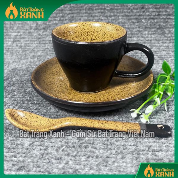 Ly tách cà phê Espresso 70ml kèm thìa Bát Tràng, Tách uống trà/cafe Ly tách cà phê Espresso 70ml kèm thìa Bát Tràng, Tách uống trà/cafe