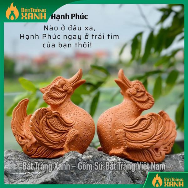 Tượng Đôi Chim Uyên Ương Gốm Bát Tràng - Tượng trang Trí phòng khách Tượng Đôi Chim Uyên Ương Gốm Bát Tràng - Tượng trang Trí phòng khách