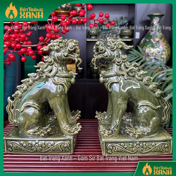 Tượng nghê phong thuỷ gốm sứ Bát Tràng Tượng nghê phong thuỷ gốm sứ Bát Tràng