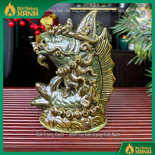 Tượng Cá Chép Hóa Rồng, Tượng Gốm Sứ Bát Tràng Cao Cấp Tượng Cá Chép Hóa Rồng, Tượng Gốm Sứ Bát Tràng Cao Cấp