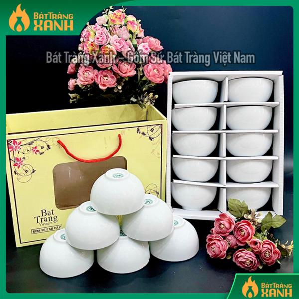 Bát ăn cơm Bát Tràng men trắng trơn Bát ăn cơm Bát Tràng men trắng trơn