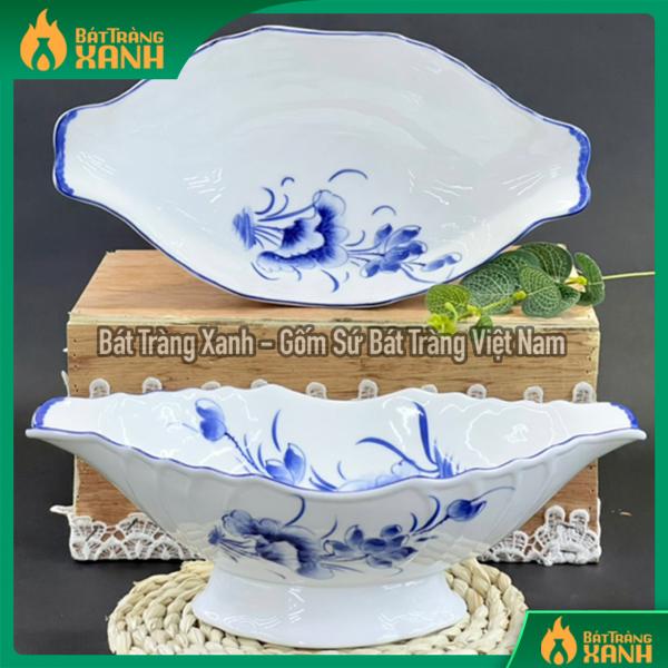 Bát đựng gà cúng Hoa sen lam Bát đựng gà cúng Hoa sen lam