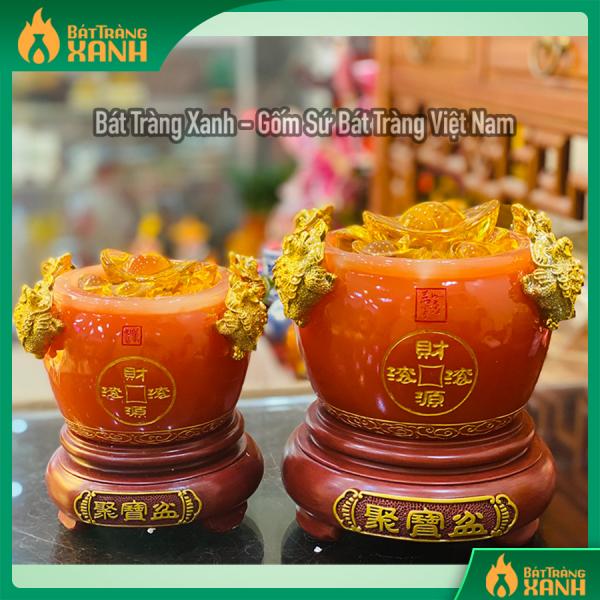 Bát tụ bảo ngọc cao cấp màu đỏ cỡ nhỏ Bát tụ bảo ngọc cao cấp màu đỏ cỡ nhỏ