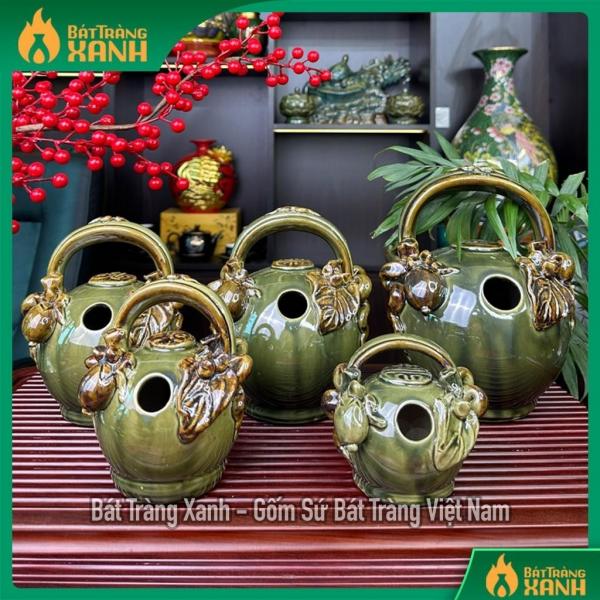 Bình đựng vôi Bát Tràng - Bình vôi phong thuỷ  Bình đựng vôi Bát Tràng - Bình vôi phong thuỷ