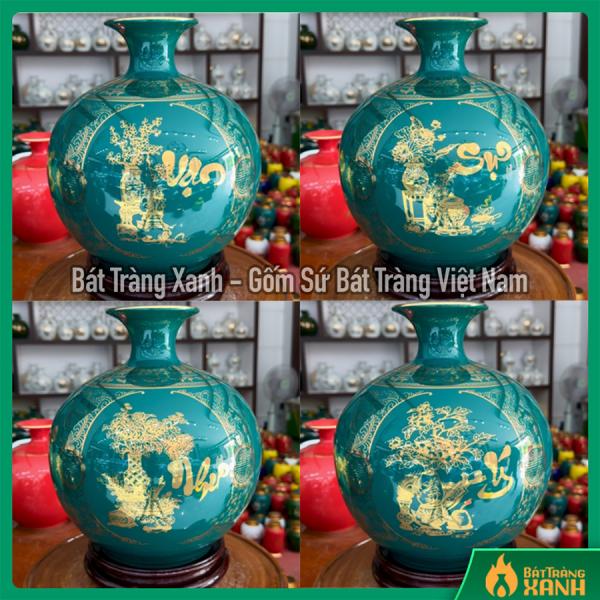 Bình Hút Lộc Tứ Cảnh Vạn Sự Như Ý Xanh Mallard - Bình Phong Thuỷ Bình Hút Lộc Tứ Cảnh Vạn Sự Như Ý Xanh Mallard - Bình Phong Thuỷ