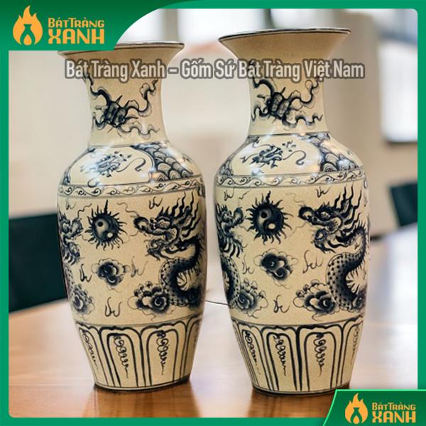 Lộc bình Bát Tràng vẽ Rồng Lộc bình Bát Tràng vẽ Rồng
