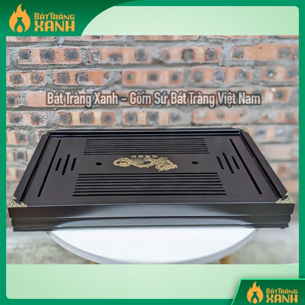 Khay trà tre giả gỗ bịt đồng Khay trà tre giả gỗ bịt đồng
