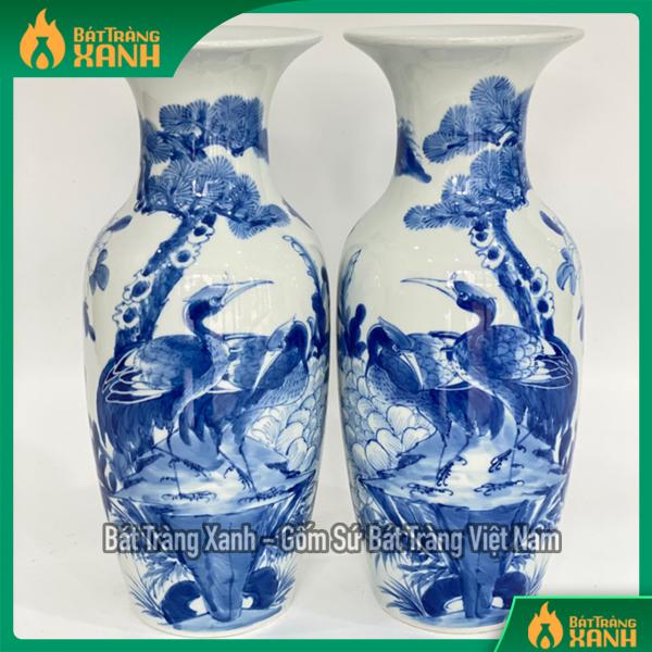 Lọ lộc bình vẽ tay tùng hạc diên niên Lọ lộc bình vẽ tay tùng hạc diên niên