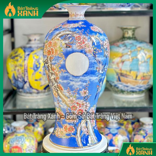 Mai bình Chim Hỉ Thước Hoa Đào Mai bình Chim Hỉ Thước Hoa Đào