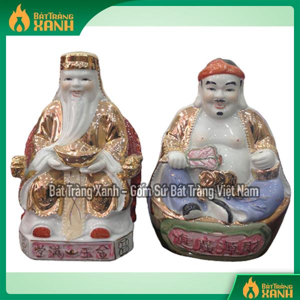 Tượng Thần Tài Thổ Địa trắng vàng kim Tượng Thần Tài Thổ Địa trắng vàng kim