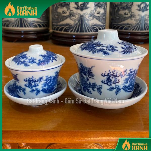 Bát Trà Sâm men lam Bát Tràng Bát Trà Sâm men lam Bát Tràng